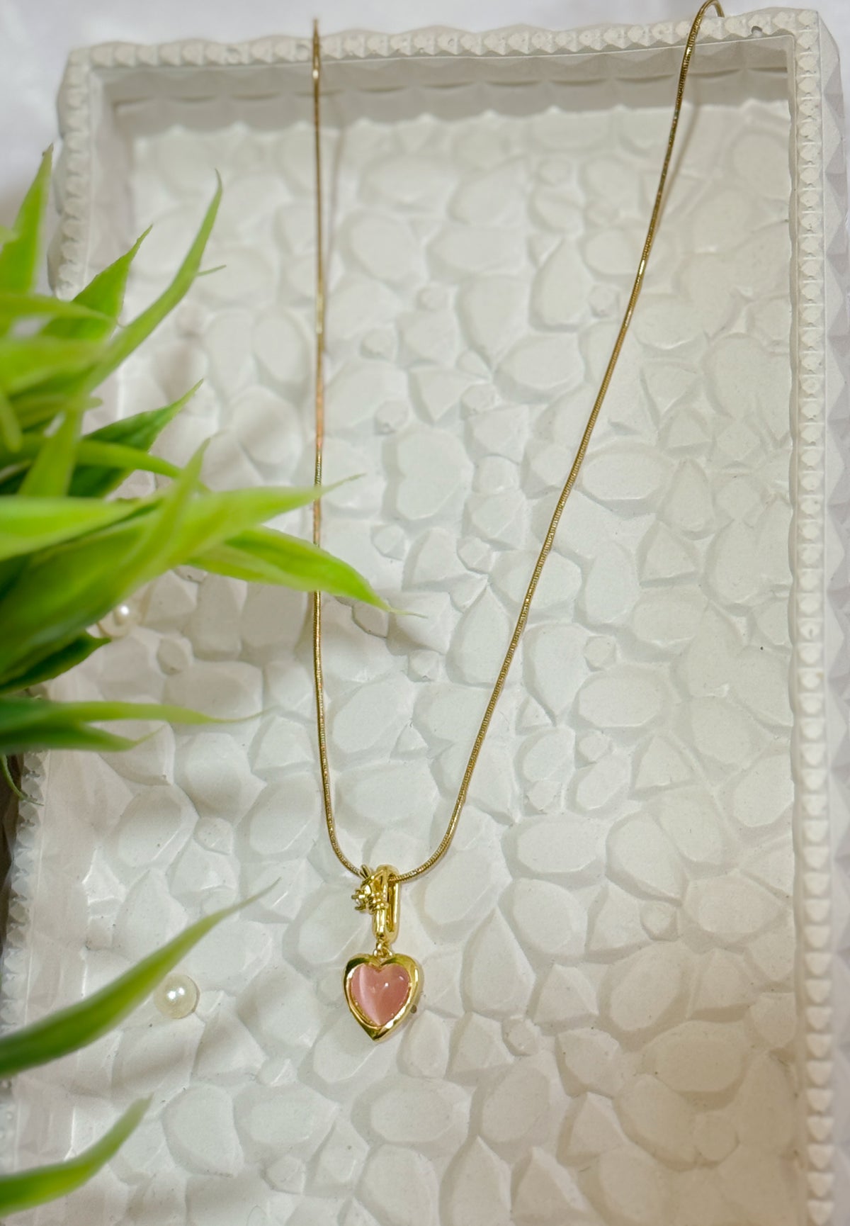 Pink Heart-Shaped Pendant