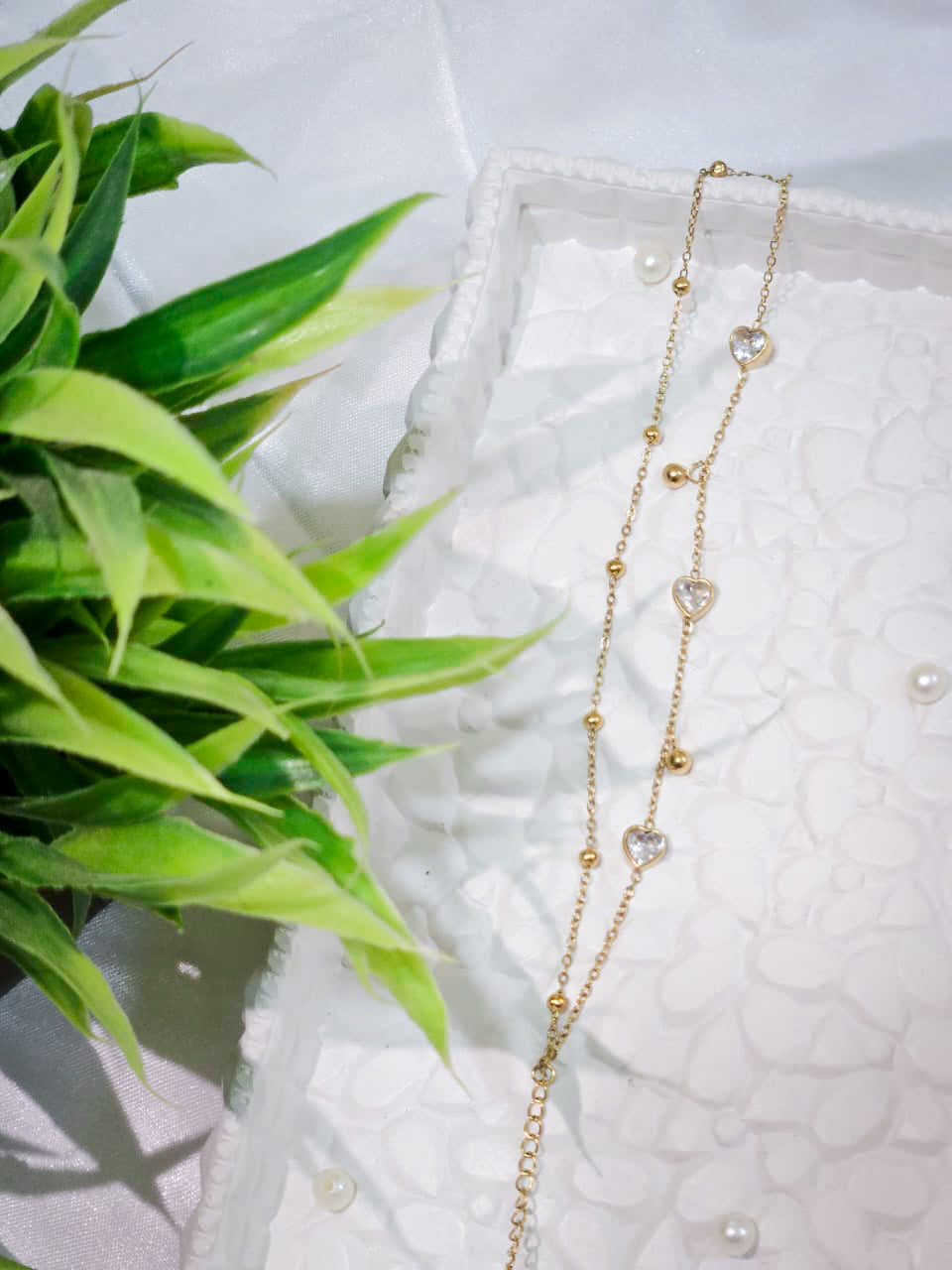Heart Satellite Chain Bracelet
