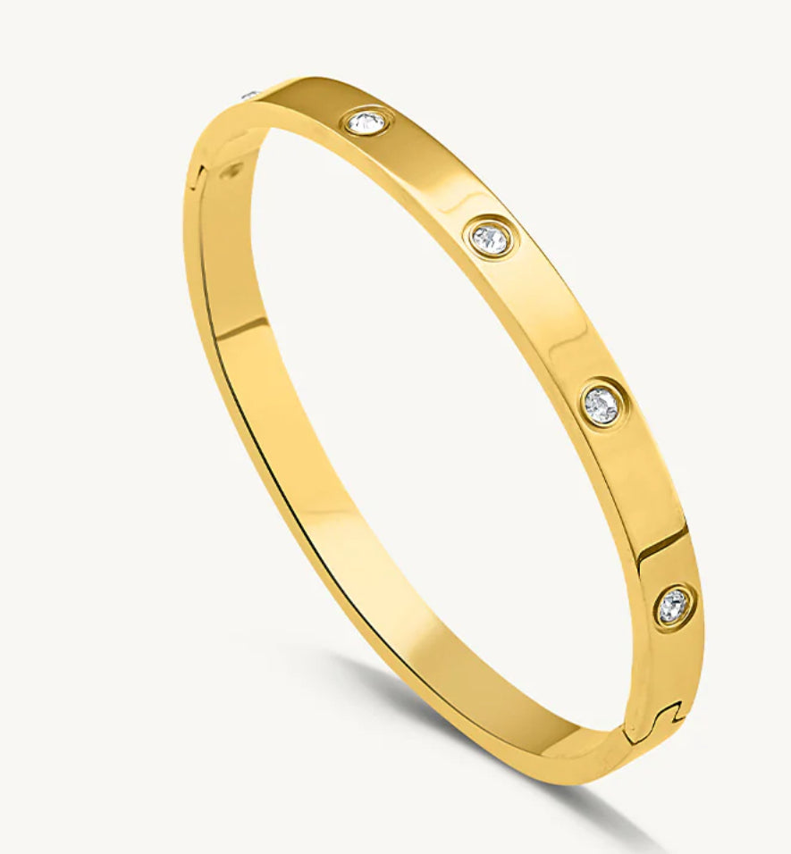 Crystal Love Bangle Bracelet