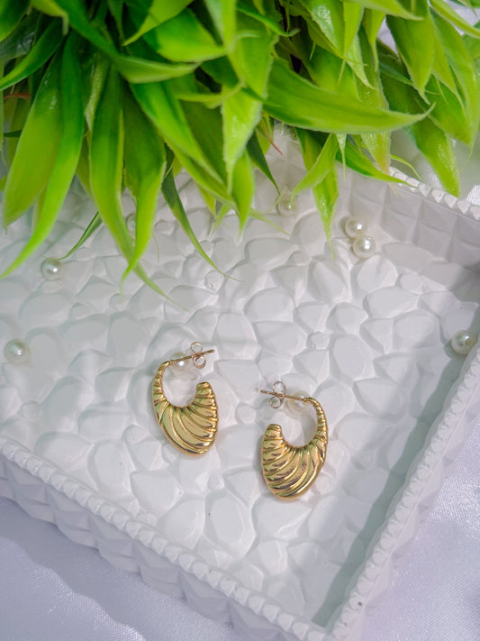 Antitarnised Heart Hoop Earrings