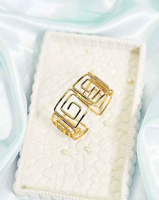 Golden Geometric design handcuff