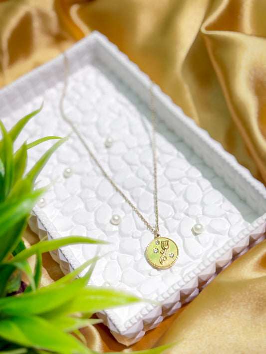 Antitarnised Birth flower chain