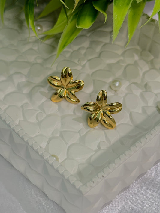 Antitarnised  Flower stud Earrings