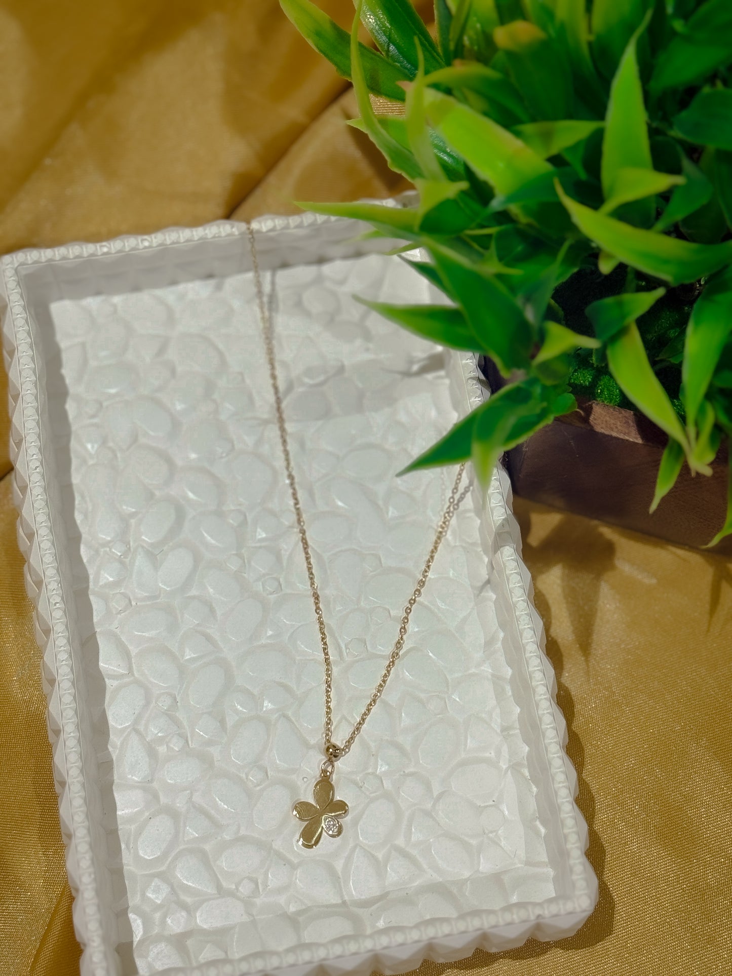 Antitarnised Butterfly Pendant Necklace