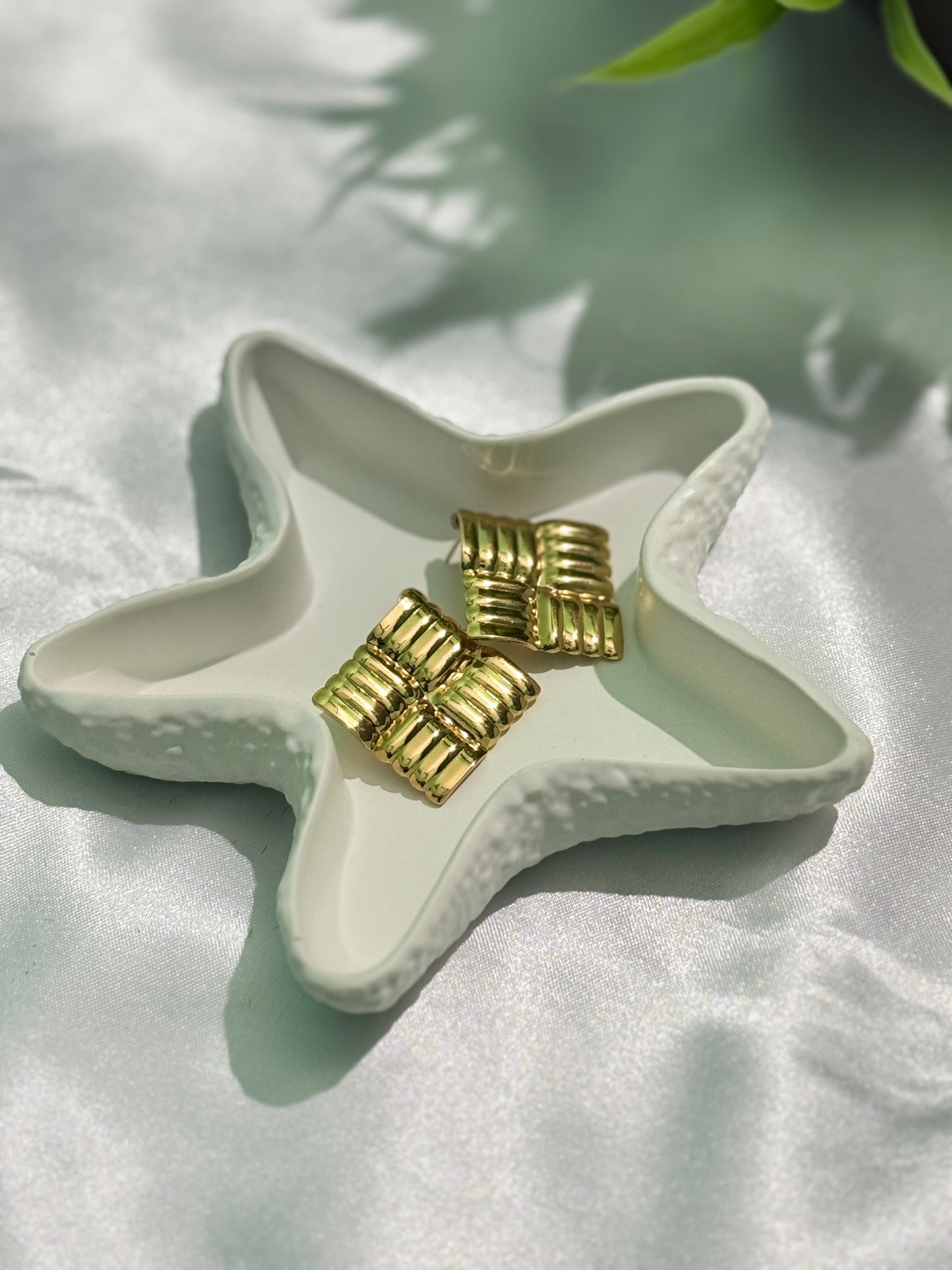 Antitarnised  Square Earrings