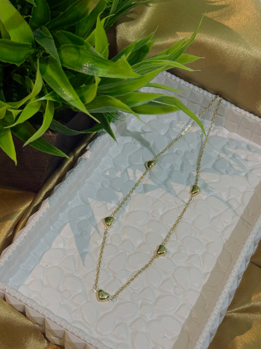 Antitarnised dainty heart charm necklace
