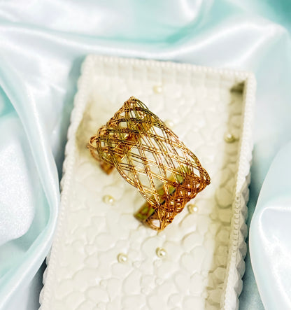 Golden Woven shaped handcuff