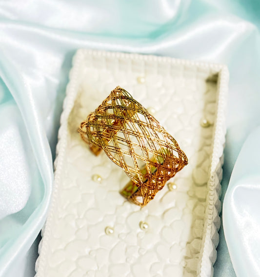 Golden Woven shaped handcuff