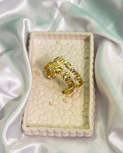 Golden handcuff bracelet