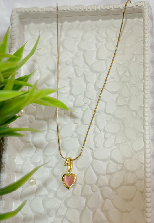 Pink Heart-Shaped Pendant