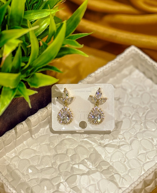 A.D STONE TEARDROP EARINGS