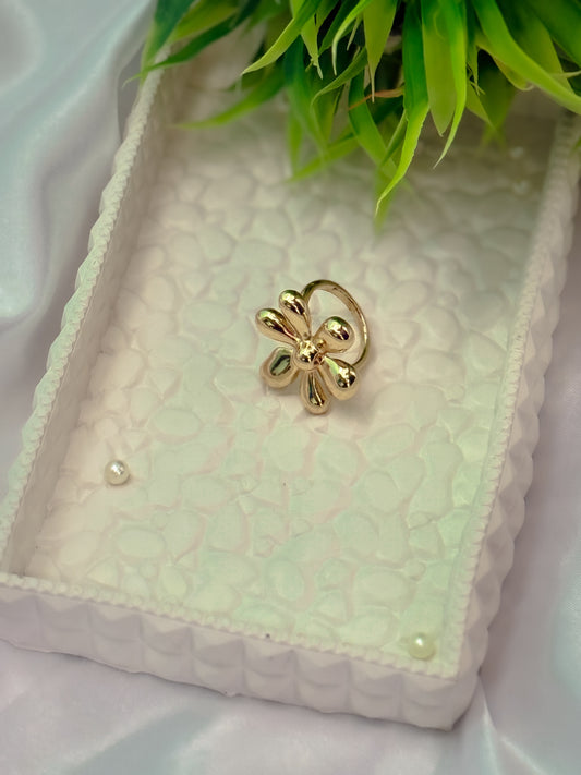 Antitarnised Flower Rings