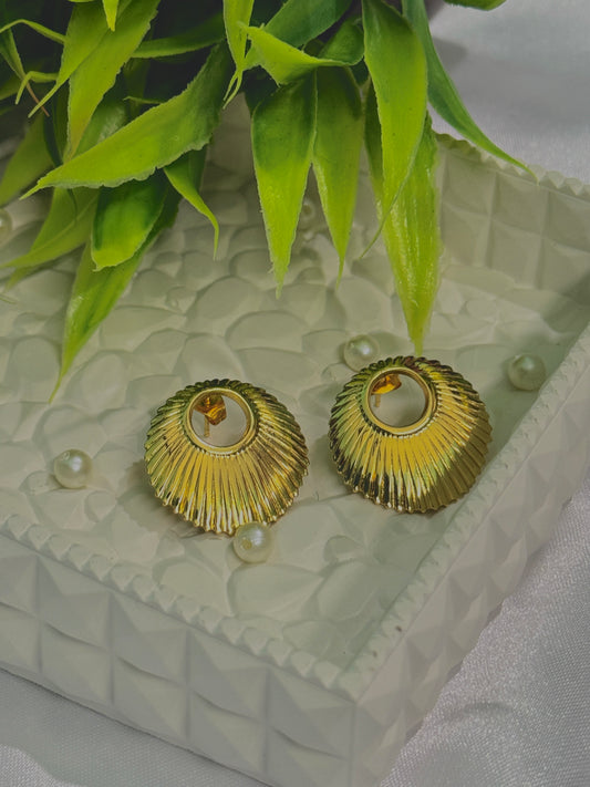 Antitarnised circular dome Earrings