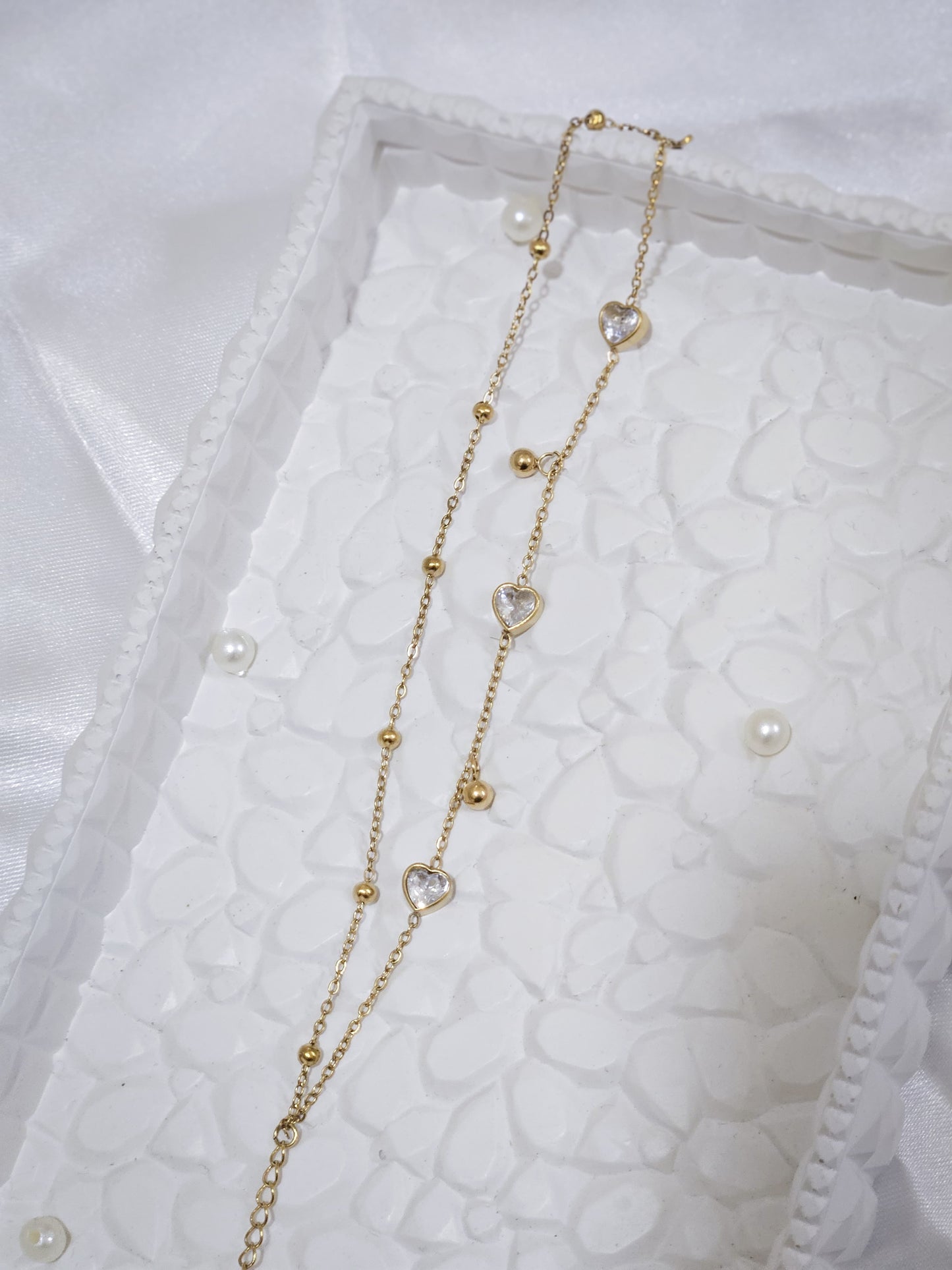 Heart Satellite Chain Bracelet