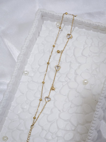 Heart Satellite Chain Bracelet
