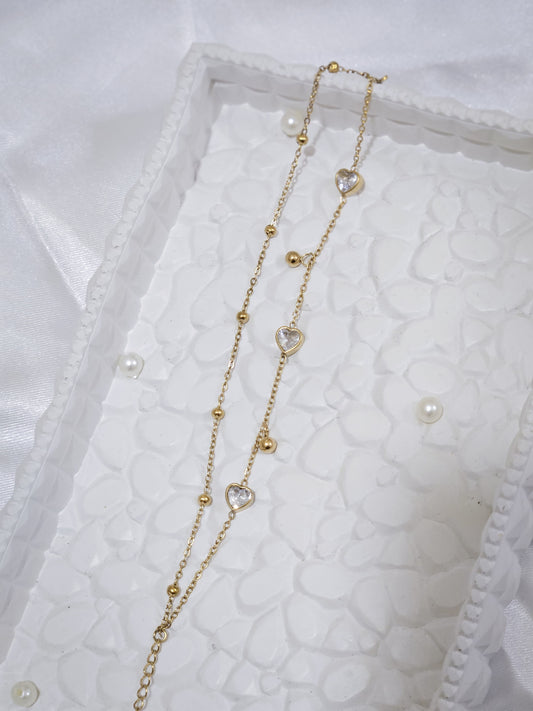Heart Satellite Chain Bracelet